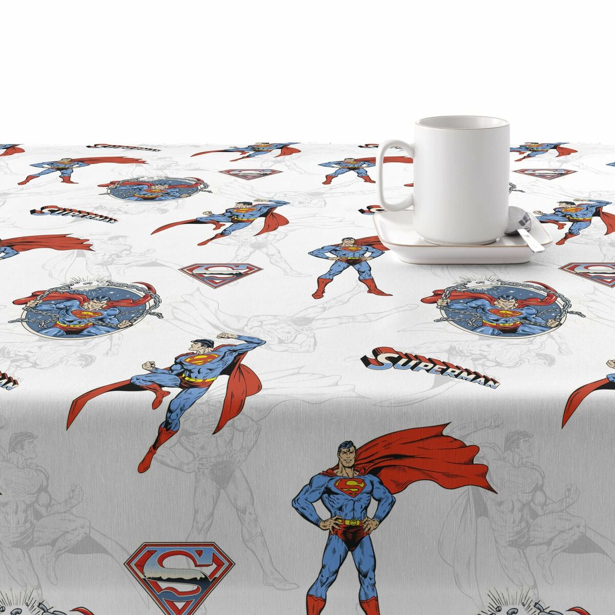 Fläckresistent bordsduk i harts Superman 05 Multicolour 300 x 150 cm